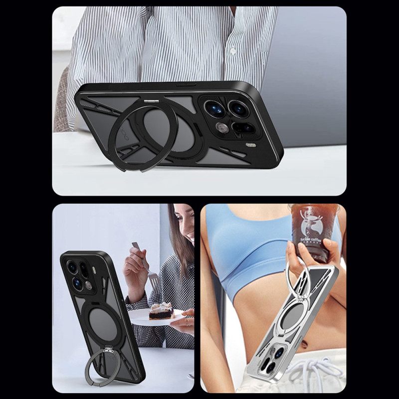 Hoesje Oppo Find X9 Pro 5g Draaibare Magnetische Standaard En Warmteafvoer Bescherming Hoesje