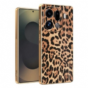 Hoesje Oppo Find X9 Pro 5g Luipaardpatroon Met Gouden Afwerking Bescherming Hoesje