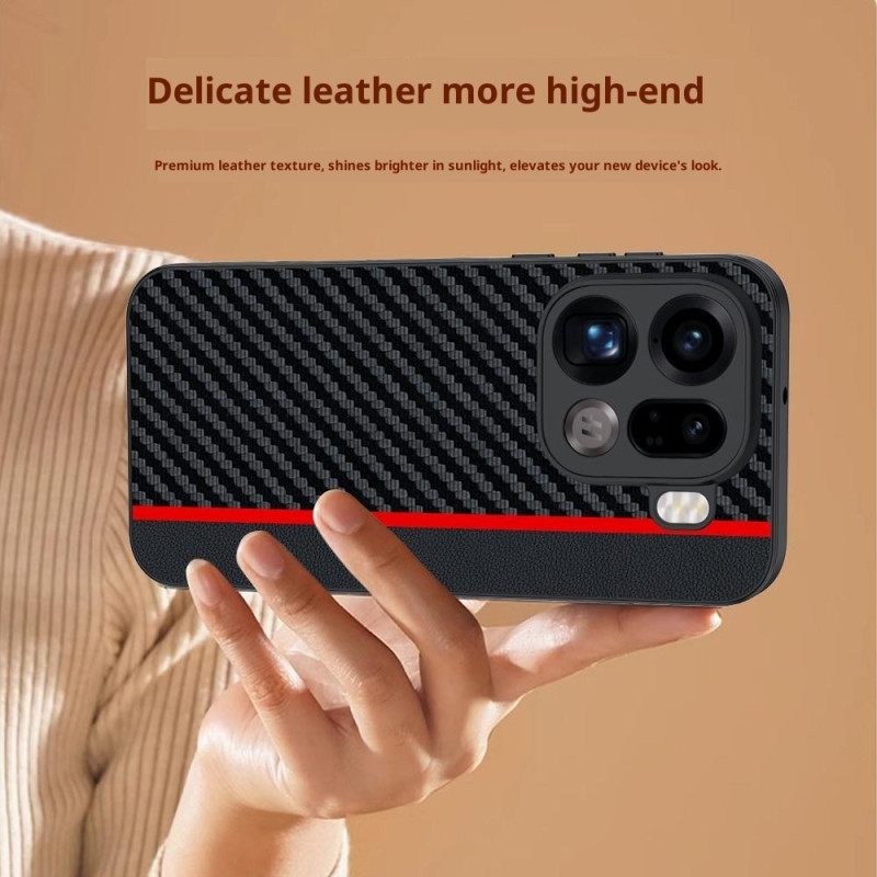 Hoesje Voor Oppo Find X9 Pro 5g Stevig Met Koolstofvezeltextuur