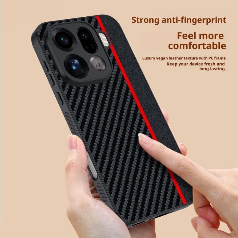 Hoesje Voor Oppo Find X9 Pro 5g Stevig Met Koolstofvezeltextuur