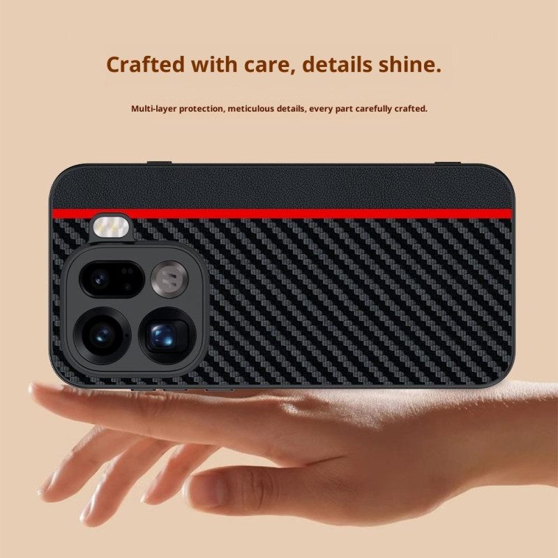 Hoesje Voor Oppo Find X9 Pro 5g Stevig Met Koolstofvezeltextuur