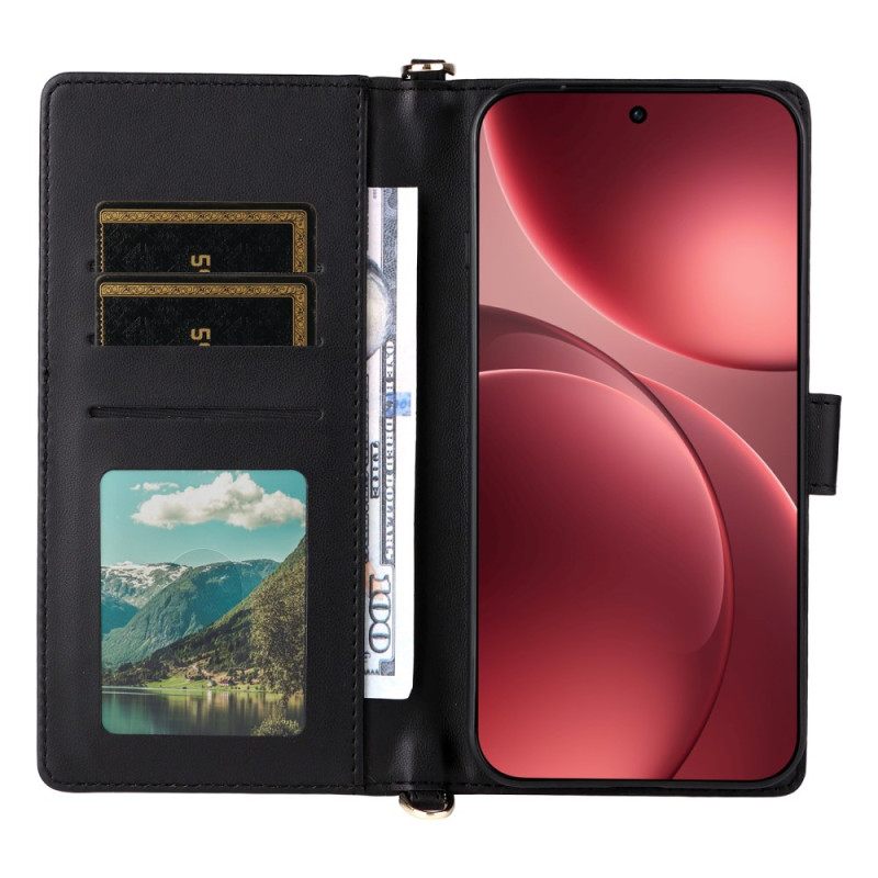 Leren Hoesje Oppo Find X9 Pro 5g Gewatteerd Met Bandjes Bescherming Hoesje