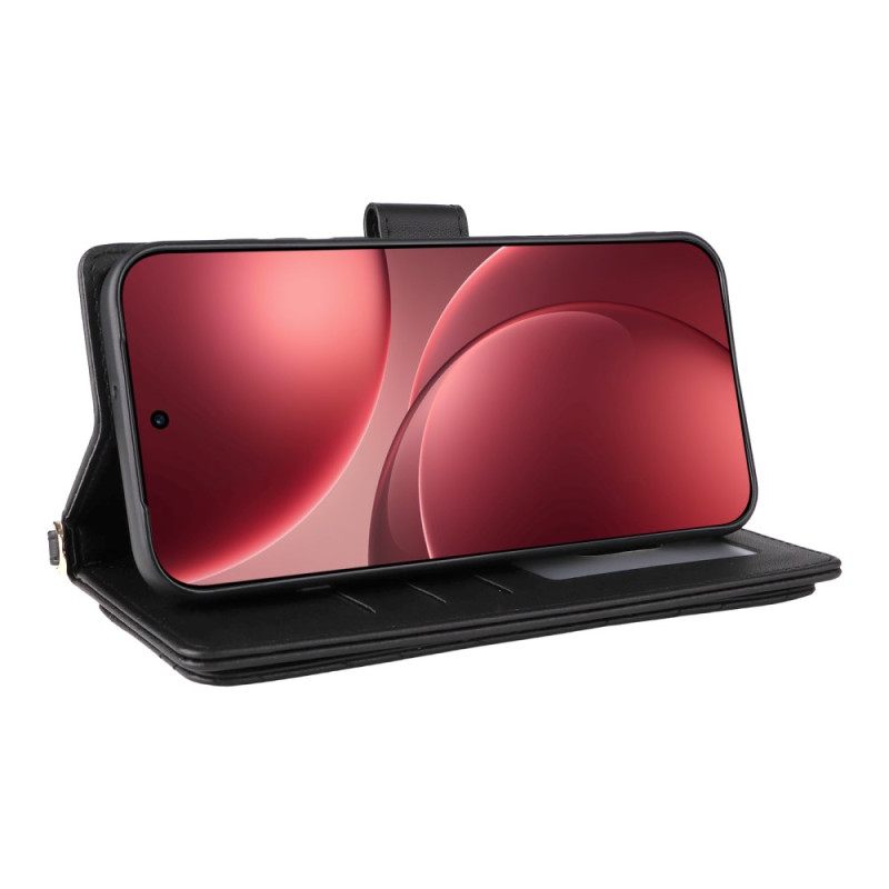 Leren Hoesje Oppo Find X9 Pro 5g Gewatteerd Met Bandjes Bescherming Hoesje