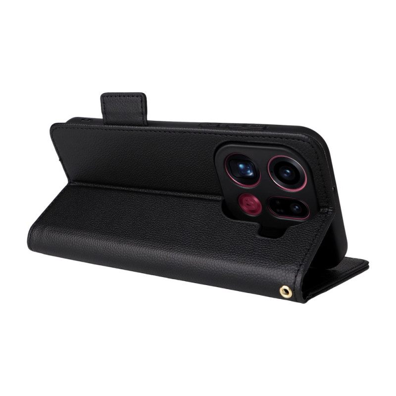 Leren Hoesje Voor Oppo Find X9 Pro 5g Bandjes Van Kunstleer