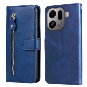 Leren Hoesje Voor Oppo Find X9 Pro 5g Vak Met Rits