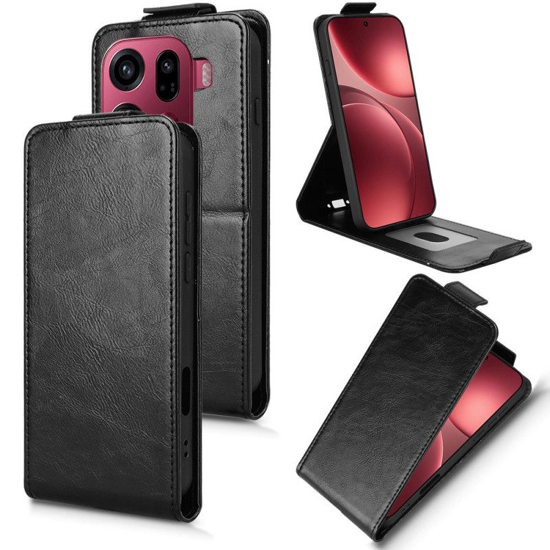 Leren Hoesje Voor Oppo Find X9 Pro 5g Verticale Klep