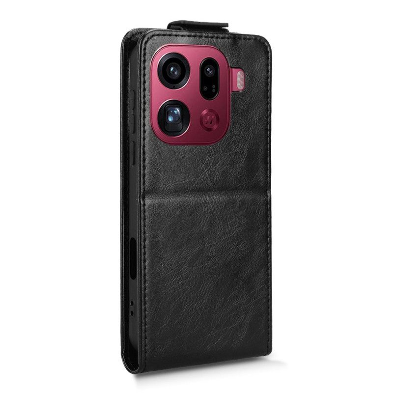 Leren Hoesje Voor Oppo Find X9 Pro 5g Verticale Klep
