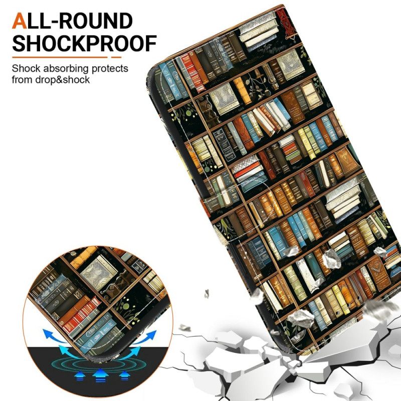 Flip Case Leren Sony Xperia 10 Vii Boekenplank