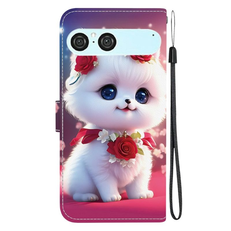 Flip Case Leren Sony Xperia 10 Vii Kat En Rozen