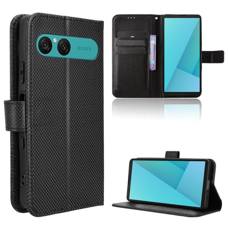 Folio-hoesje Sony Xperia 10 Vii Diamantstructuur