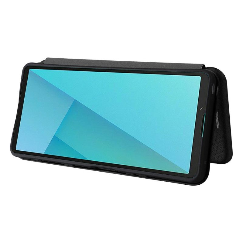 Folio-hoesje Sony Xperia 10 Vii Koolstofvezel