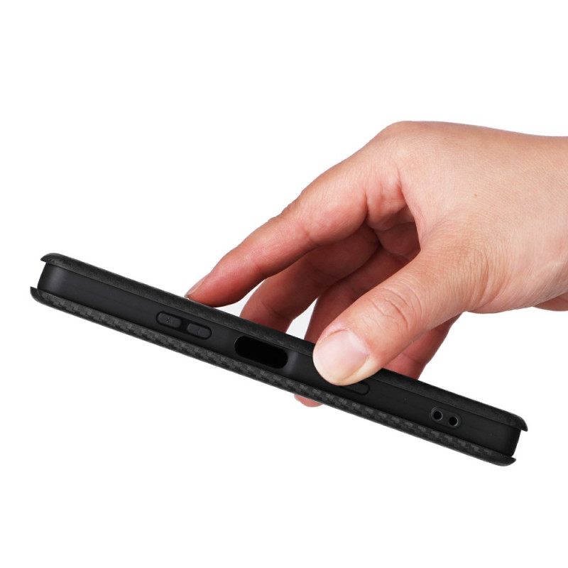 Folio-hoesje Sony Xperia 10 Vii Koolstofvezel