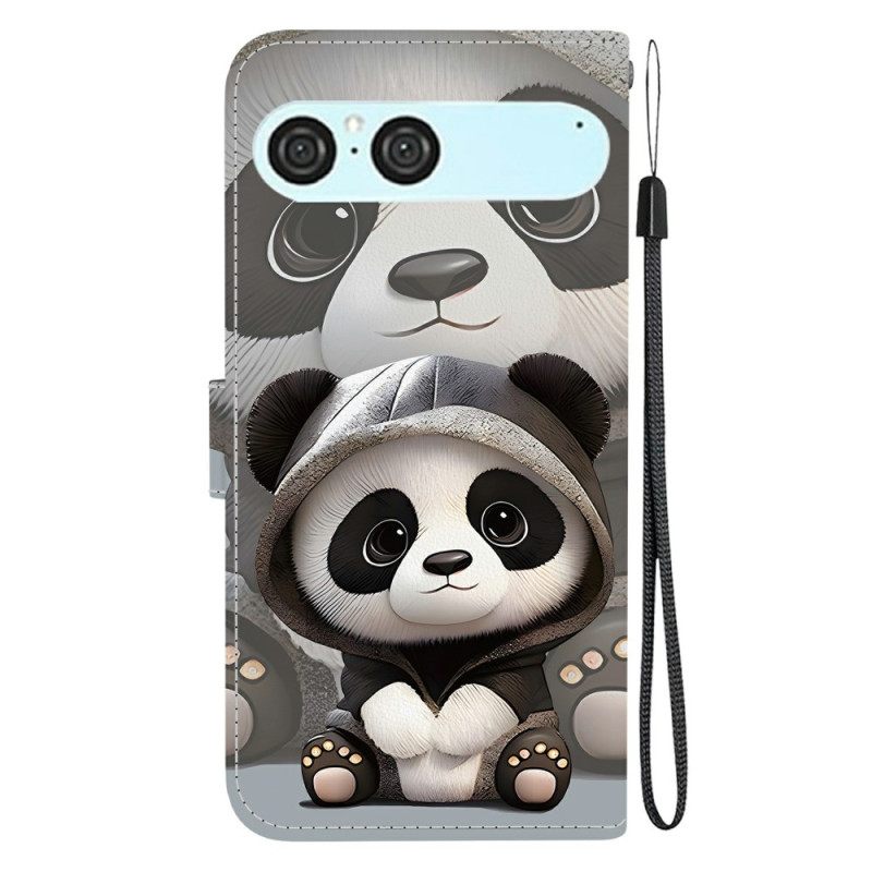 Folio-hoesje Sony Xperia 10 Vii Schattige Panda