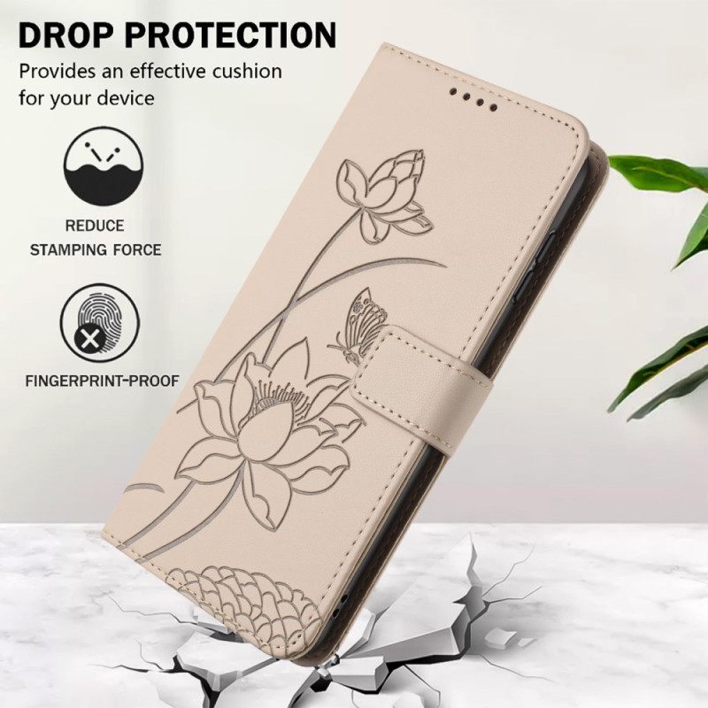 Folio-hoesje Sony Xperia 10 Vii Telefoonhoesje Bloemenprint