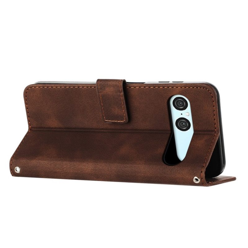 Folio-hoesje Sony Xperia 10 Vii Telefoonhoesje Geometrisch Ontwerp