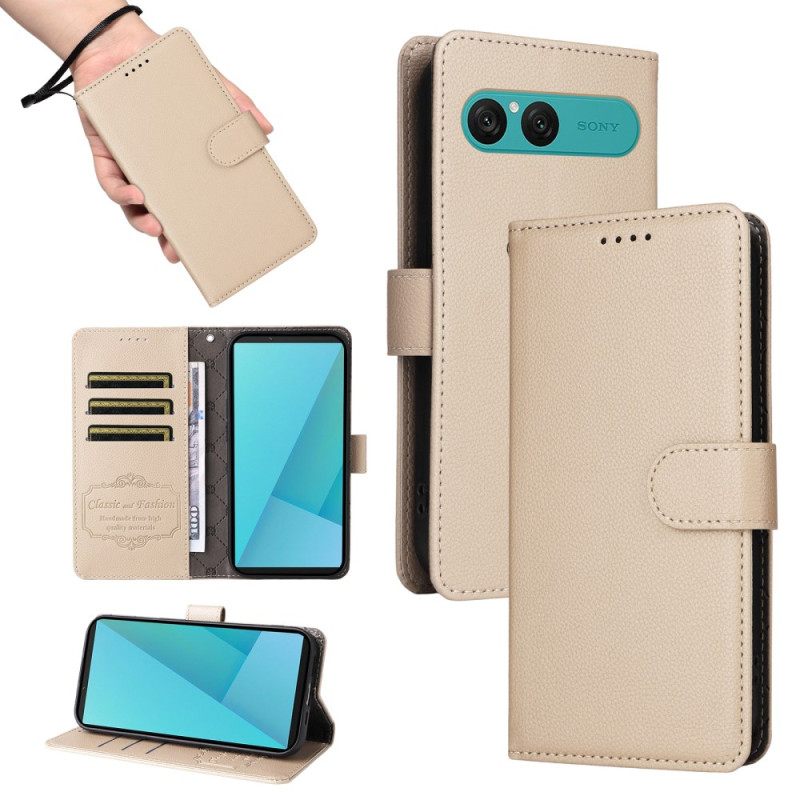 Folio-hoesje Sony Xperia 10 Vii Telefoonhoesje Leer-effect En Rfid-blokkering