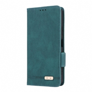 Folio-hoesje Sony Xperia 10 Vii Telefoonhoesje Retro Suède-effect