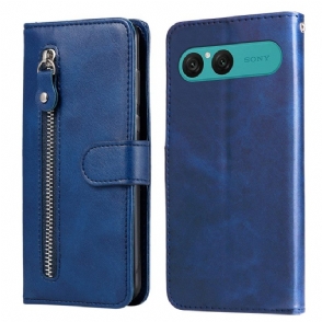 Folio-hoesje Sony Xperia 10 Vii Telefoonhoesje Vak Met Rits