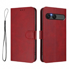 Leren Hoesje Sony Xperia 10 Vii Leer-effect Bescherming Hoesje