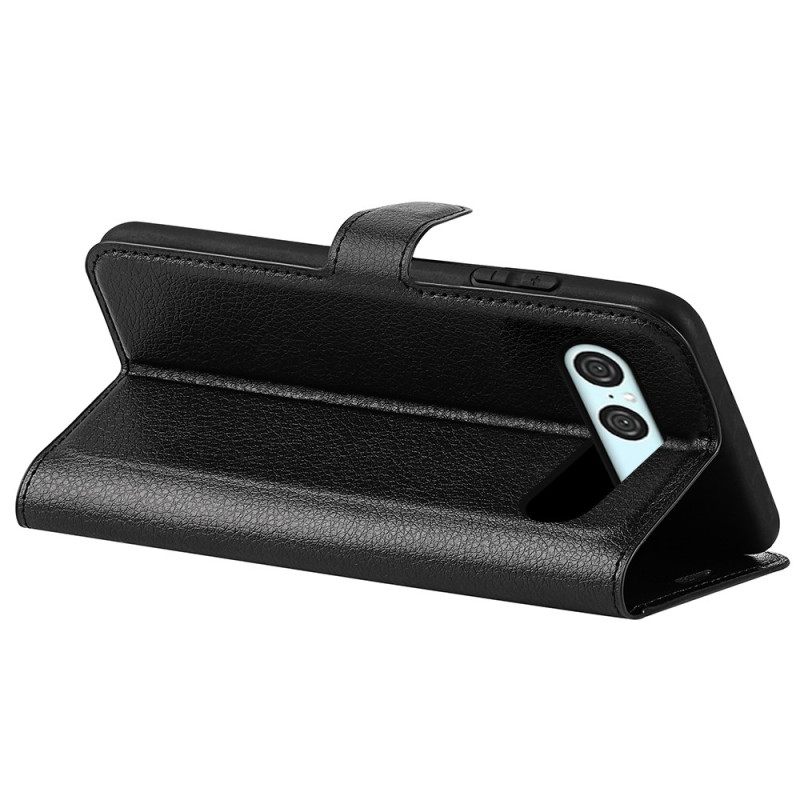 Leren Hoesje Voor Sony Xperia 10 Vii Kunstleer Lychee