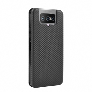 Flip Case voor Asus Zenfone 7 / Zenfone 7 Pro Koolstofvezeleffect