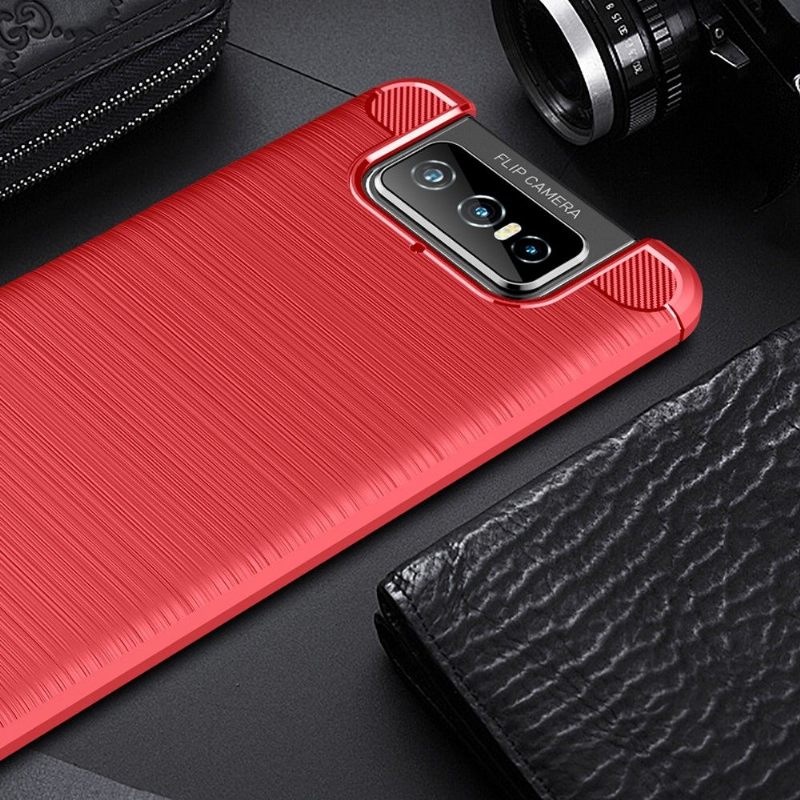 Hoesje voor Asus Zenfone 7 / Zenfone 7 Pro Flexibel Geborsteld Effect