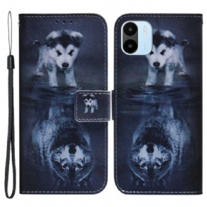Folio-hoesje voor Xiaomi Redmi A1 Hond Reflectie