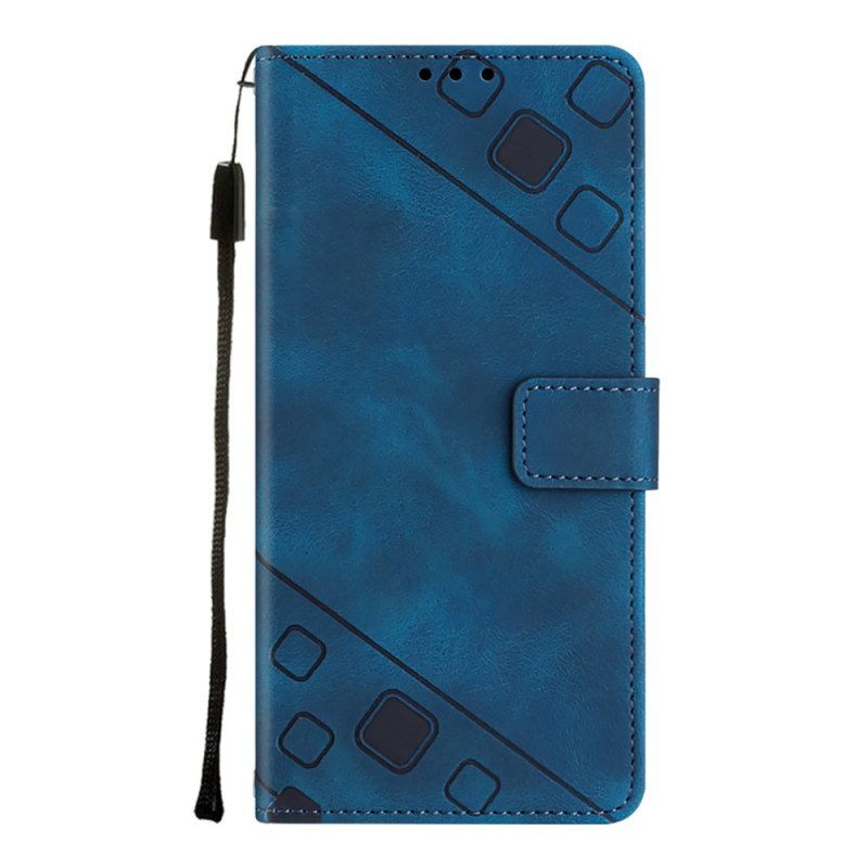 Folio-hoesje voor Xiaomi Redmi A1 Met Ketting Jaren 70-stijl Met Bandjes