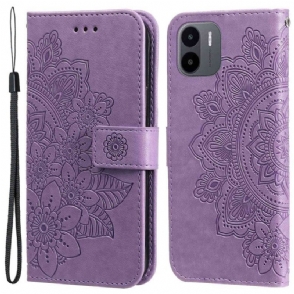 Leren Hoesje voor Xiaomi Redmi A1 Bloemmandala