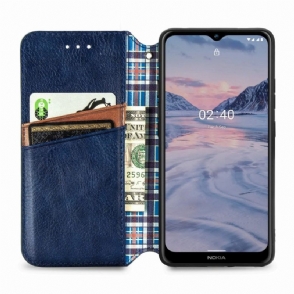 Leren Hoesje voor Nokia 2.4 Bescherming Kub Design-kaarthouder