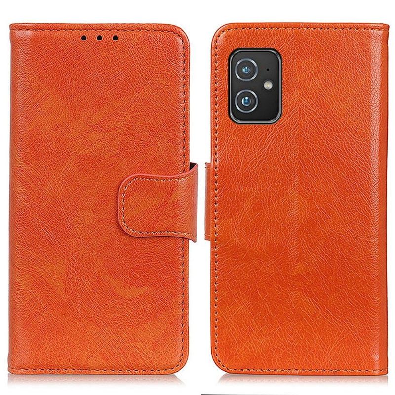 Folio-hoesje voor Asus Zenfone 8 Verouderde Leerstijl