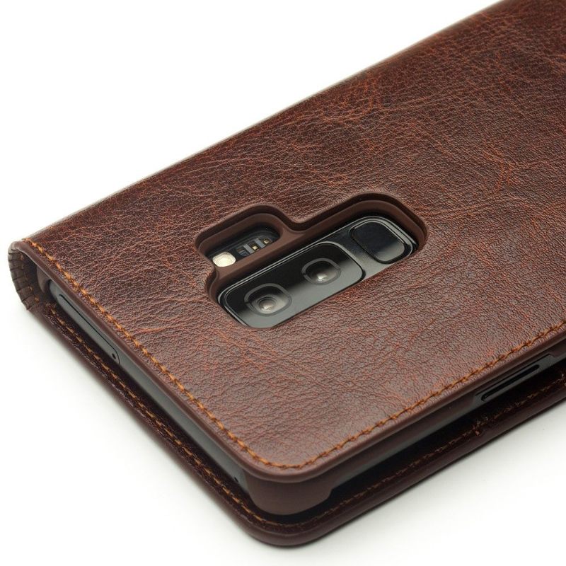 Case voor Samsung Galaxy S9 Plus Kaarthouder Van Echt Leer
