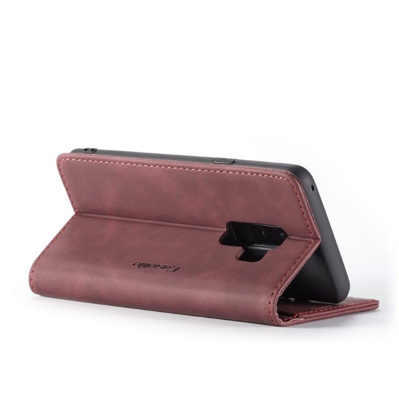 Folio-hoesje voor Samsung Galaxy S9 Plus Kunstleer - Wijnrood