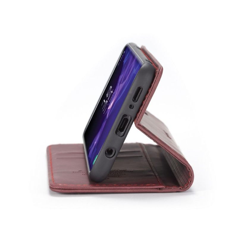 Folio-hoesje voor Samsung Galaxy S9 Plus Kunstleer - Wijnrood