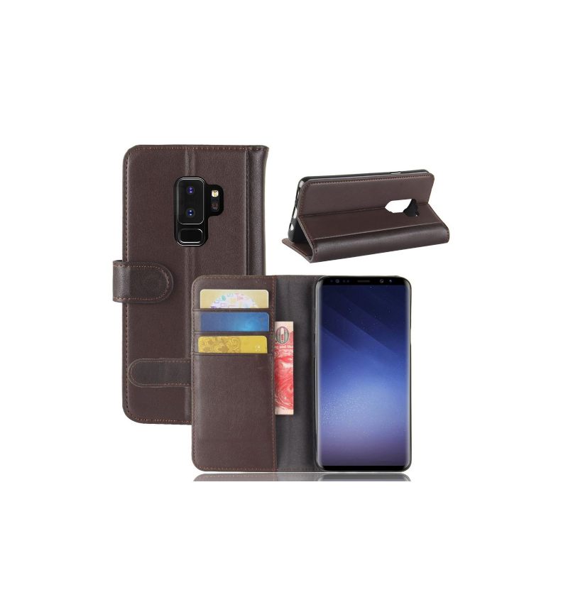Folio-hoesje voor Samsung Galaxy S9 Plus Premium Lederen Kaarthouder