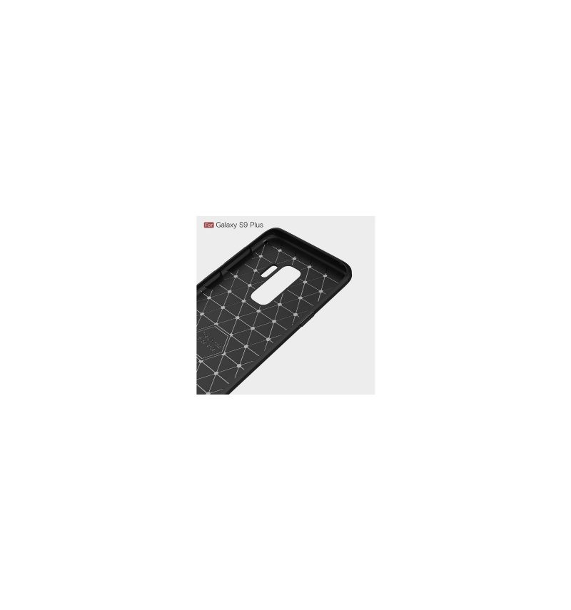 Hoesje voor Samsung Galaxy S9 Plus Geborsteld Koolstof