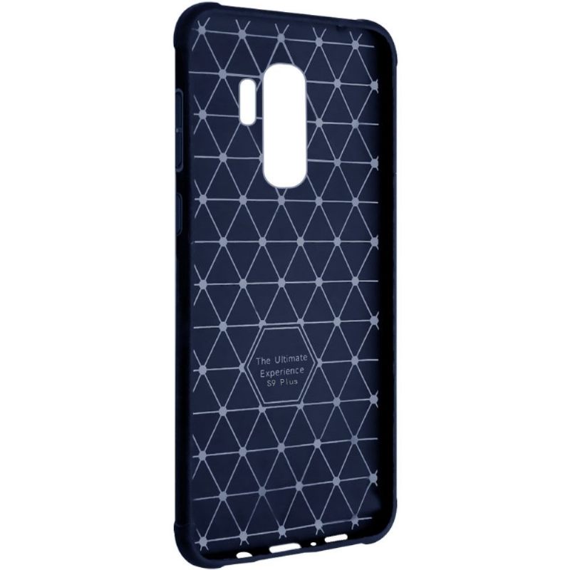 Hoesje voor Samsung Galaxy S9 Plus Vega Ledereffect - Marineblauw