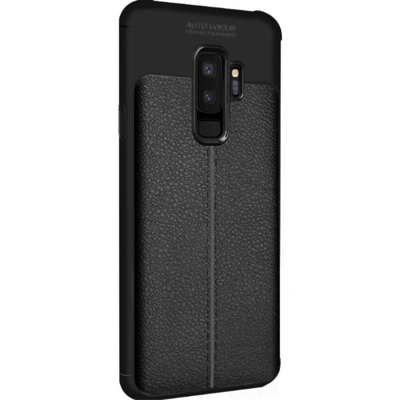 Hoesje voor Samsung Galaxy S9 Plus Vega Ledereffect - Zwart