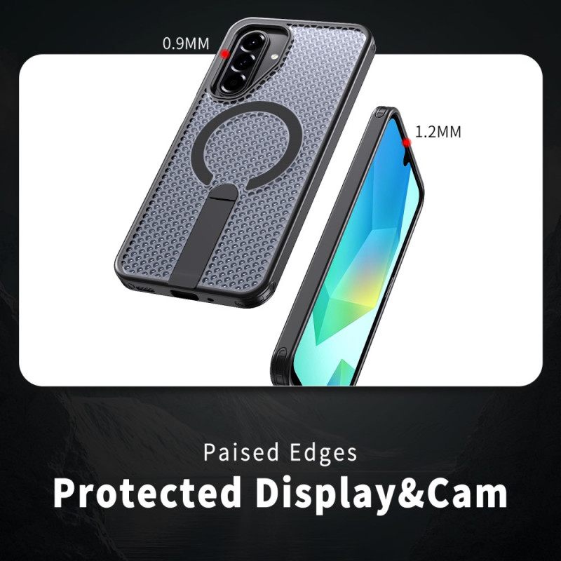 Cover Hoesje Samsung Galaxy A17 4g / 5g Telefoonhoesje Magnetische Rastertextuur
