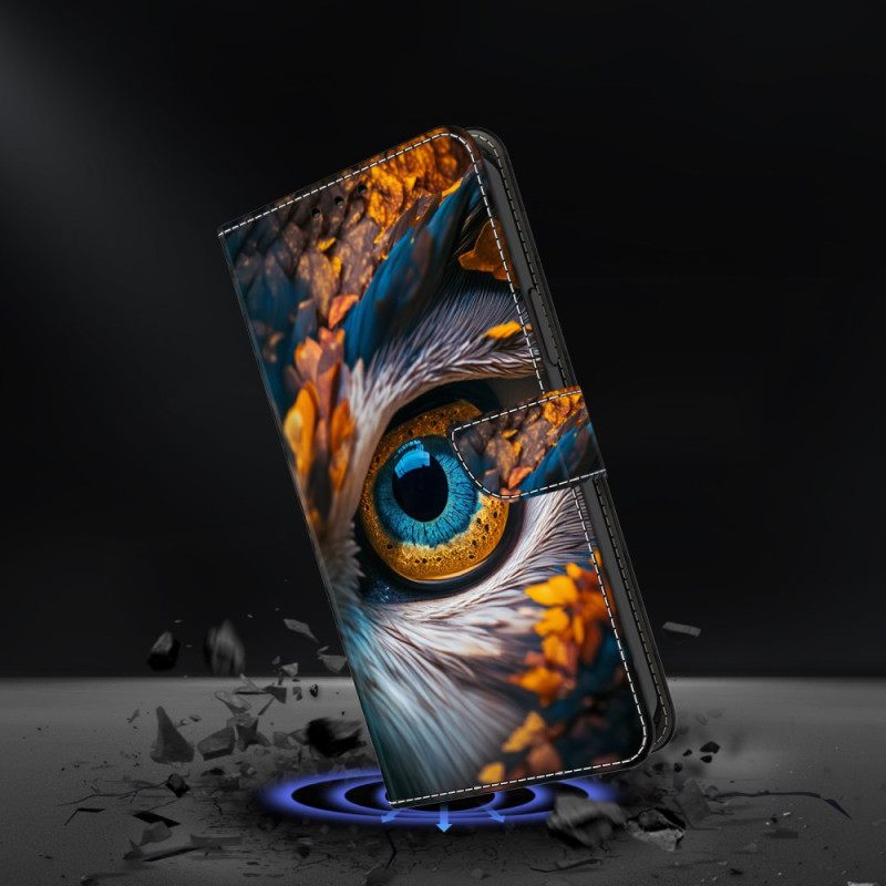 Flip Case Leren Samsung Galaxy A17 4g / 5g Blik