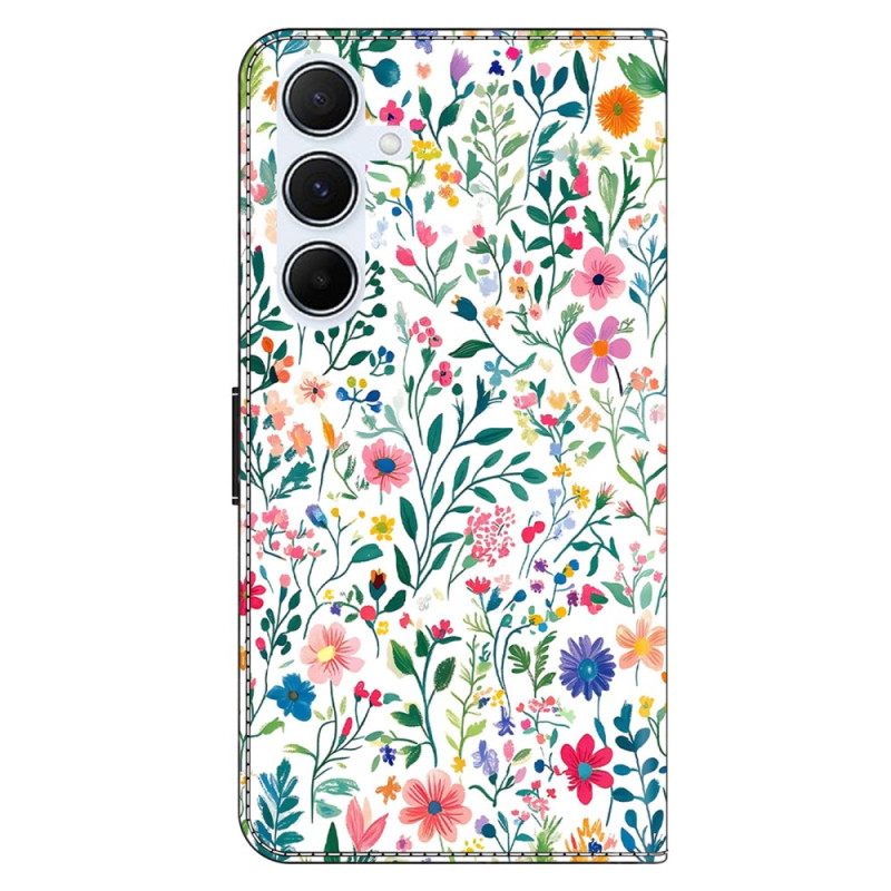 Flip Case Leren Samsung Galaxy A17 4g / 5g Bloembed