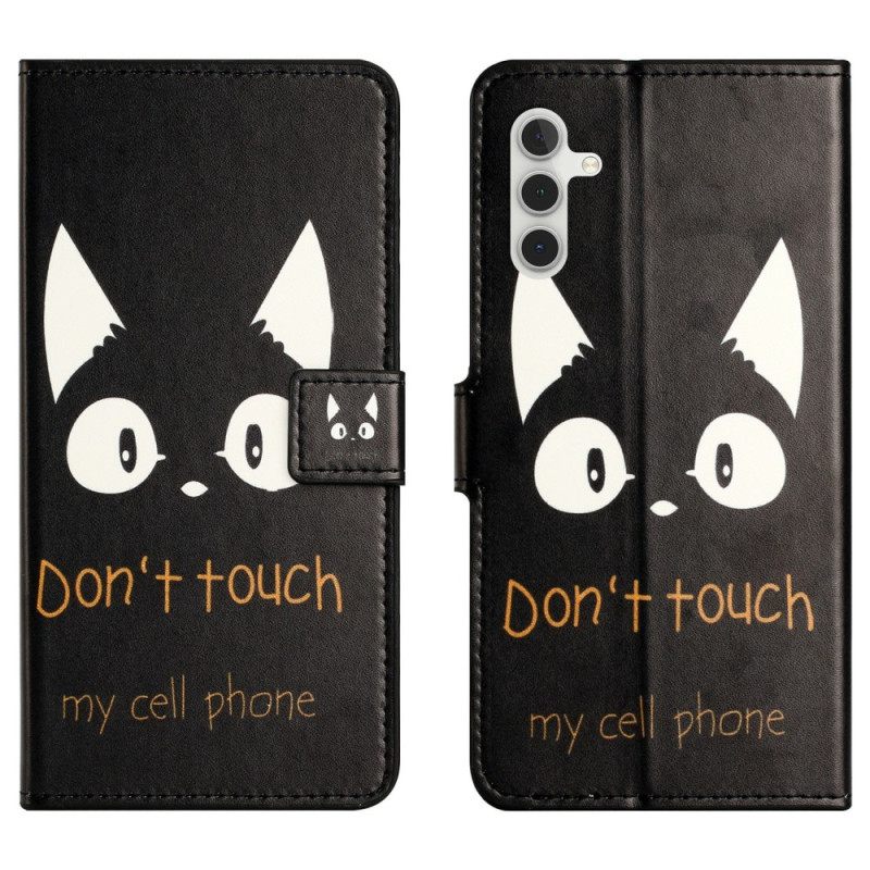 Flip Case Leren Samsung Galaxy A17 4g / 5g Don't Touch My Cell Phone