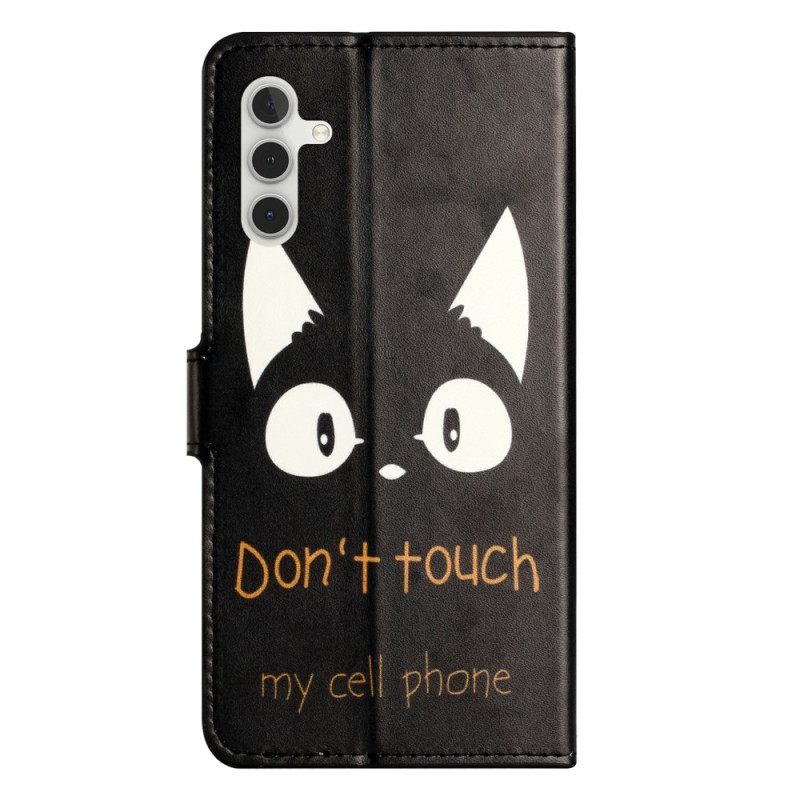 Flip Case Leren Samsung Galaxy A17 4g / 5g Don't Touch My Cell Phone