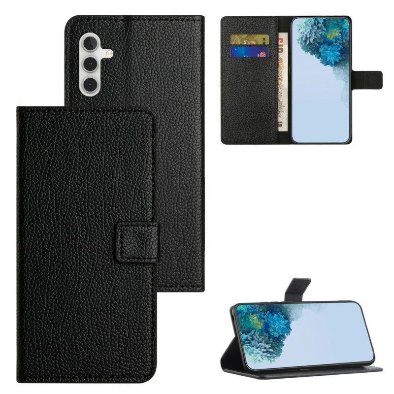Flip Case Leren Samsung Galaxy A17 4g / 5g Lychee Textuur Lederlook