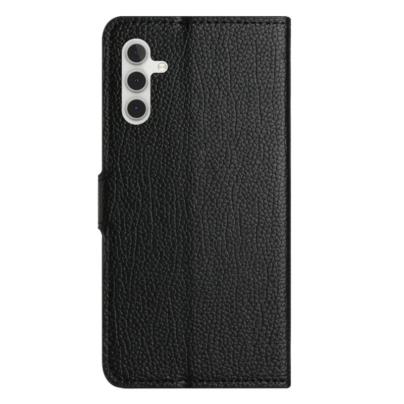 Flip Case Leren Samsung Galaxy A17 4g / 5g Lychee Textuur Lederlook