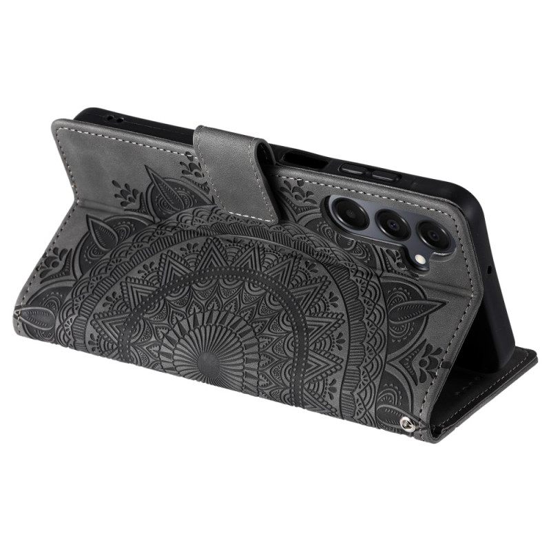 Flip Case Leren Samsung Galaxy A17 4g / 5g Mandala Suède-effect