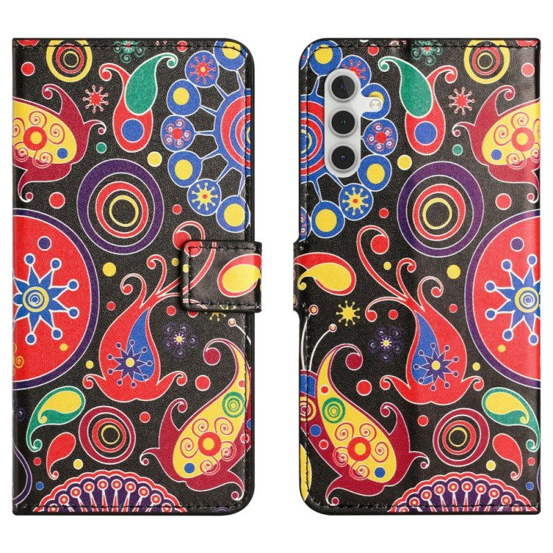 Flip Case Leren Samsung Galaxy A17 4g / 5g Melkwegpatroon