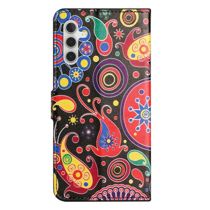 Flip Case Leren Samsung Galaxy A17 4g / 5g Melkwegpatroon