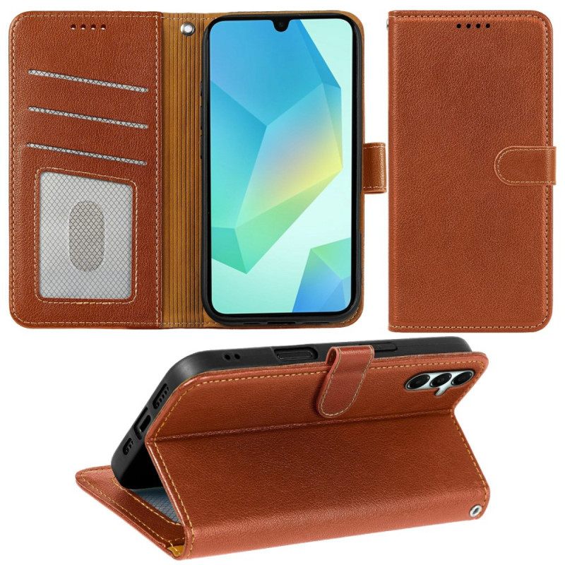 Flip Case Leren Samsung Galaxy A17 4g / 5g Muntvakje En Rfid-bescherming