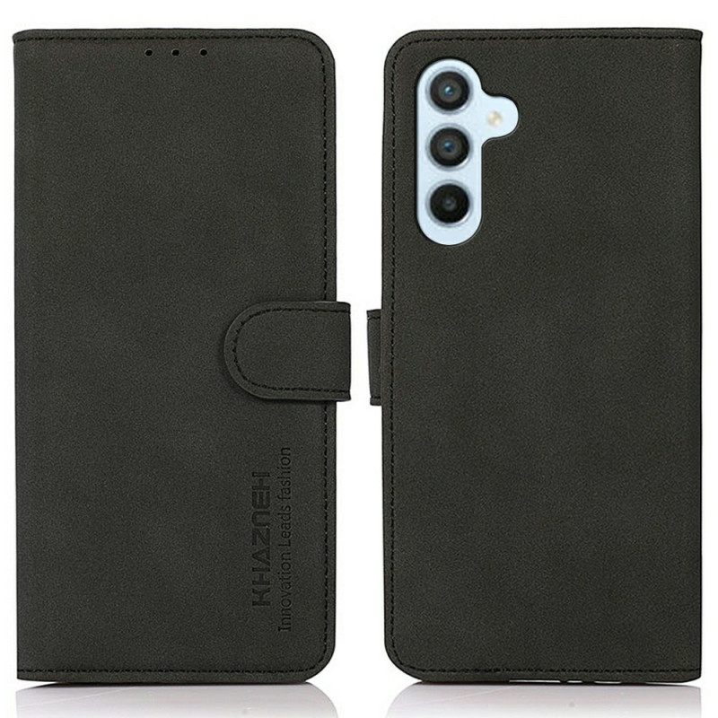 Flip Case Leren Samsung Galaxy A17 4g / 5g Suèdelook Khazneh